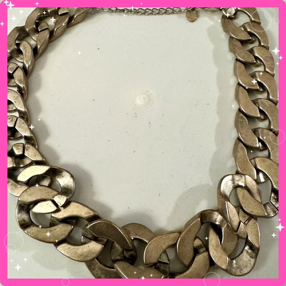 ⚜️ Y2K Jewelry Lot | Chunky Silver-Tone Curb Chain Links | Resell Wear 🩷